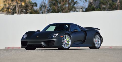 Черный матовый Porsche 918 Spyder уйдет с молотка