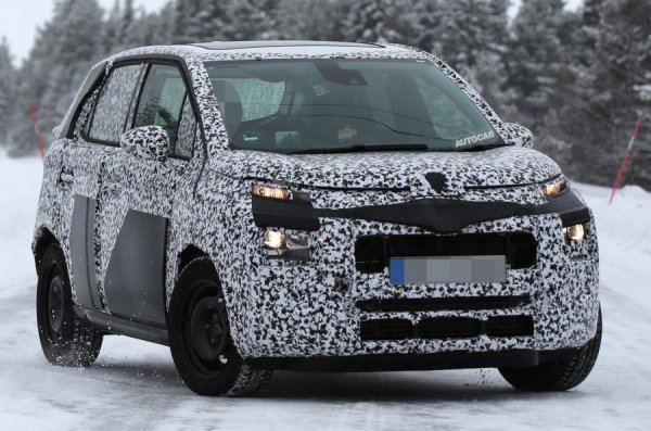 Прототип Citroen C3 Picasso 2017 снова замечен на испытаниях