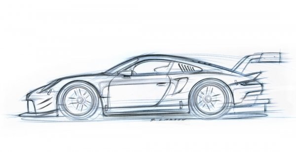 Опубликован официальный эскиз гоночного купе Porsche 911 RSR