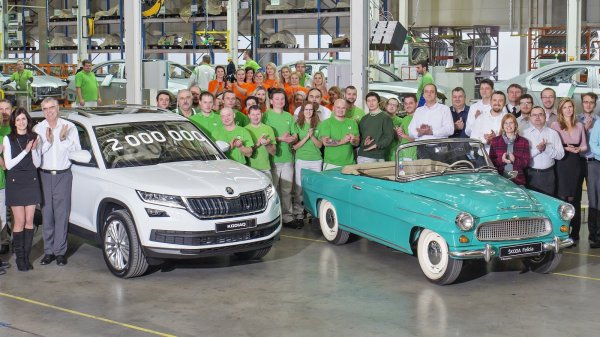 Компания Skoda выпустила двухмиллионный автомобиль в Квасинах