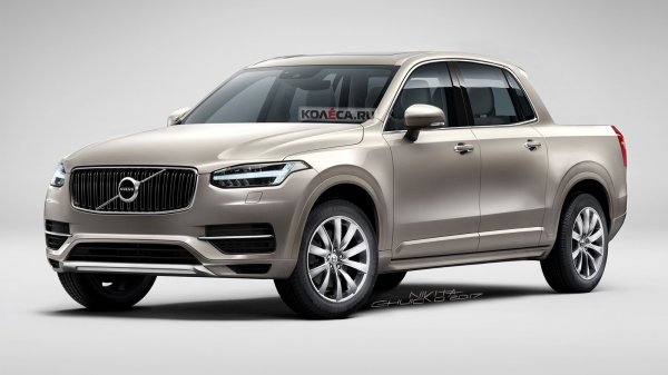 Опубликованы первые рендерные изображения пикапа Volvo XC90