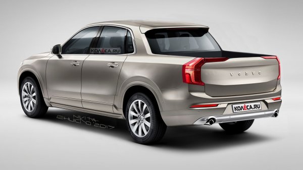 Опубликованы первые рендерные изображения пикапа Volvo XC90