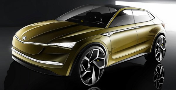 Skoda опубликовала эскизы салона Vision E Concept