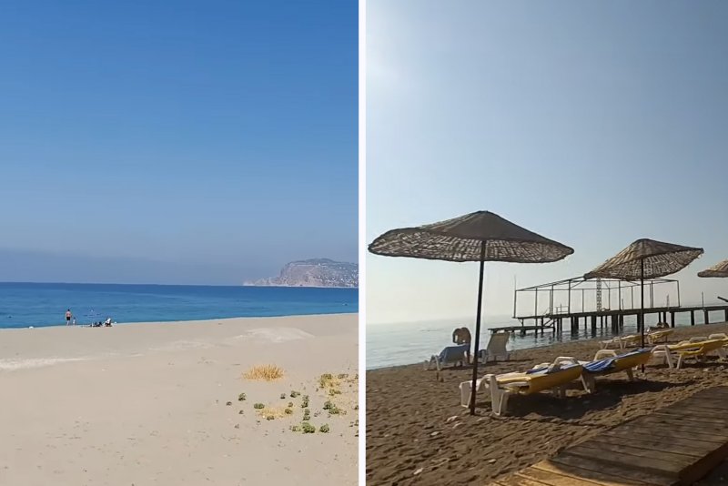 Пустые пляжи Кемера и Аланьи в средине августа. Кадры: YouTube