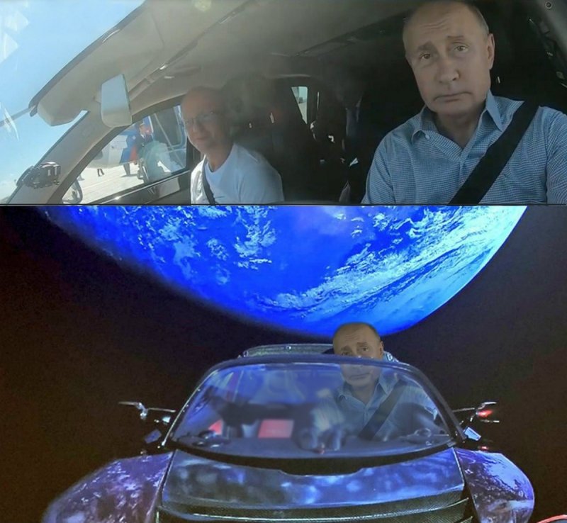 Путин в космосе, источник: «ВКонтакте»