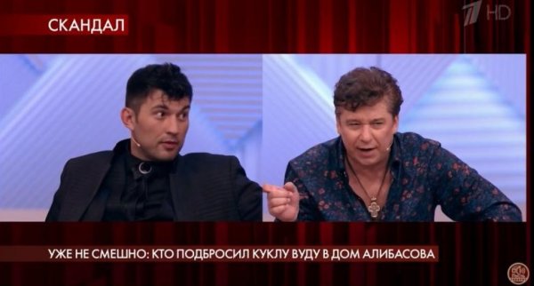 Скриншот: Сын Бари Алибасова и Валерий Юрин, фрагмент шоу «Пусть говорят»