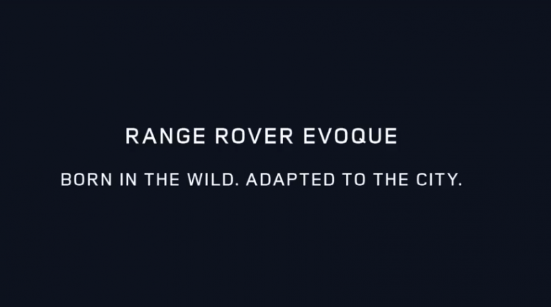 Рекламный слоган Range Rover Evoque