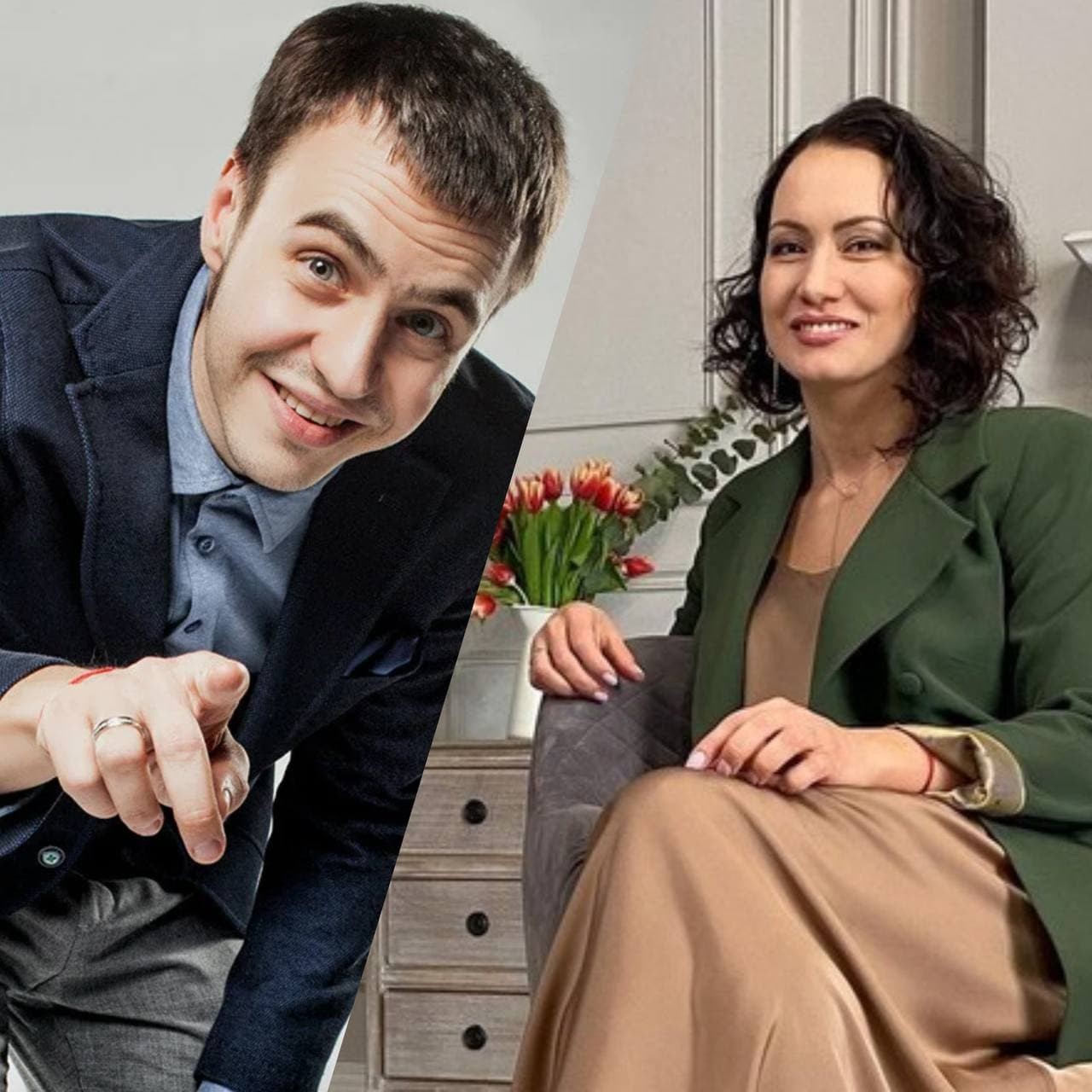 Комик Иван Абрамов с женой